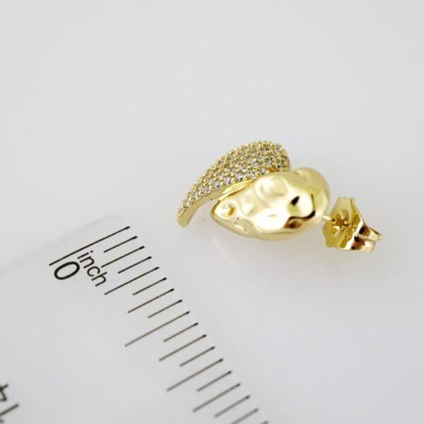 E2095 Earrings - Aretes - Zircon Stone - 14K Real Color - Image 3