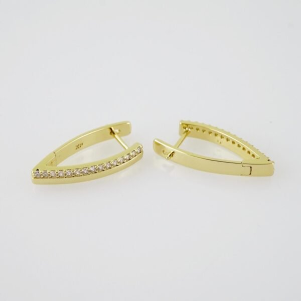 E2096 Earrings - Aretes - Zircon Stone - 14K Real Color - Image 2