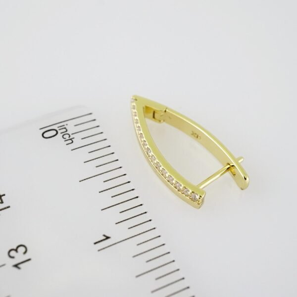 E2096 Earrings - Aretes - Zircon Stone - 14K Real Color - Image 3