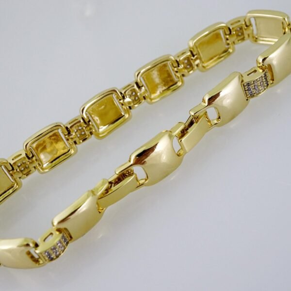 B1453 Bracelet - Pulseras - Zircon Stone - 14K Real Color - Image 3