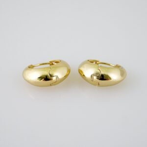 E2108 Earrings - Aretes - Plain - 14K Real Color