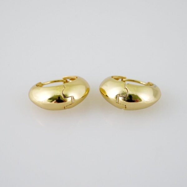 E2108 Earrings - Aretes - Plain - 14K Real Color