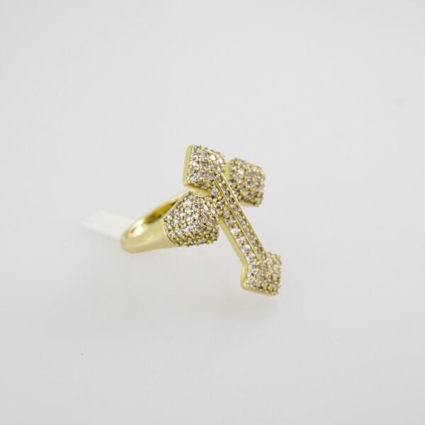 R709 RING - ANILLO - Zircon Stone - 14K Real Color - Image 2