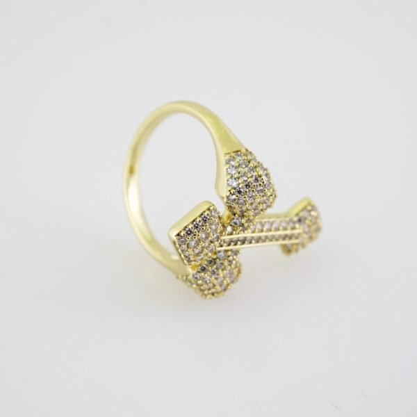 R709 RING - ANILLO - Zircon Stone - 14K Real Color - Image 3