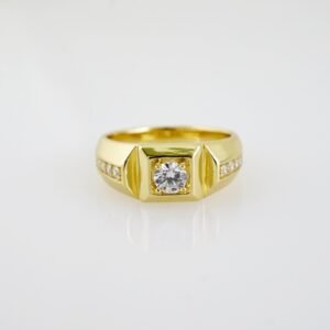 R710 RING - ANILLO - Zircon Stone - 14K Real Color