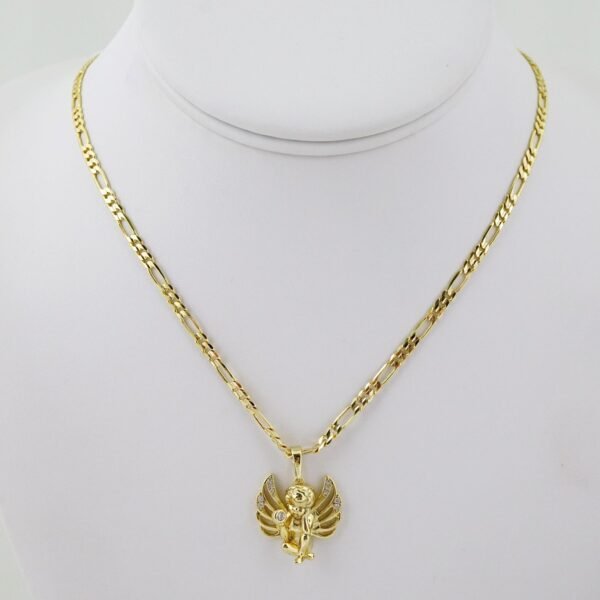 SET1611 Cadenas - Colgante -  Chain W - Pendants - 14K Real Color - Zircon Stone - 3mmX50cm