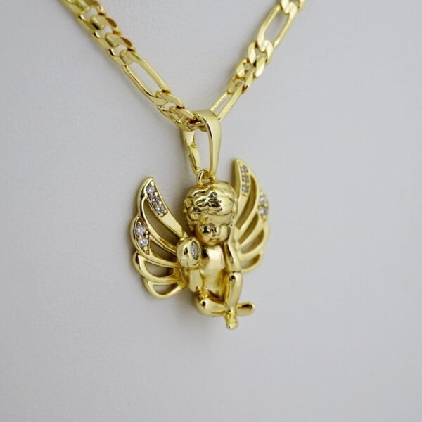 SET1611 Cadenas - Colgante -  Chain W - Pendants - 14K Real Color - Zircon Stone - 3mmX50cm - Image 2