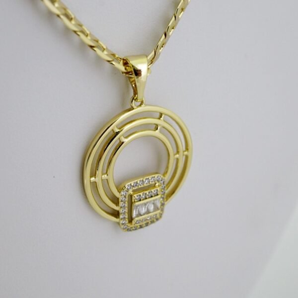 SET1612 Cadenas - Colgante -  Chain W - Pendants - 14K Real Color - Zircon Stone - 4mmX60cm - Image 2