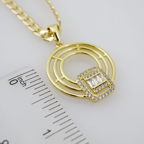 SET1612 Cadenas - Colgante -  Chain W - Pendants - 14K Real Color - Zircon Stone - 4mmX60cm - Image 3