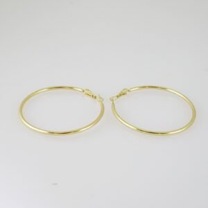E2145 Earrings - Aretes - Plain - 14K Real Color