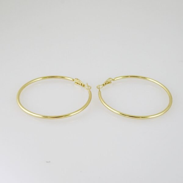 E2145 Earrings - Aretes - Plain - 14K Real Color