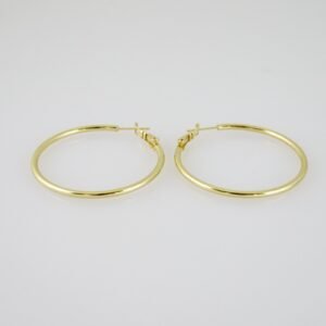 E2146 Earrings - Aretes - Plain - 14K Real Color