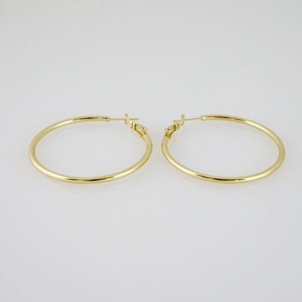E2146 Earrings - Aretes - Plain - 14K Real Color
