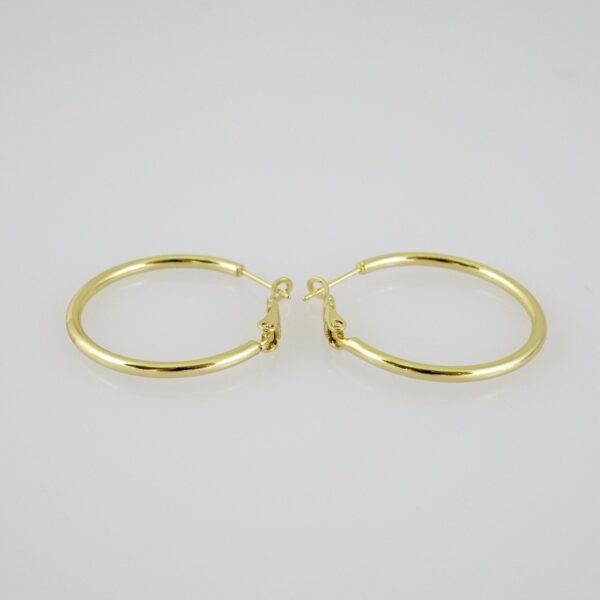 E2147 Earrings - Aretes - Plain - 14K Real Color