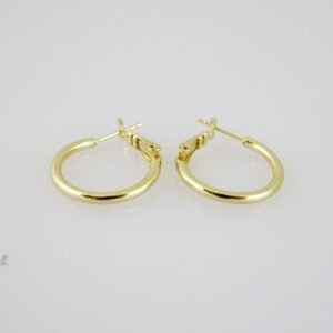 E2149 Earrings - Aretes - Plain - 14K Real Color