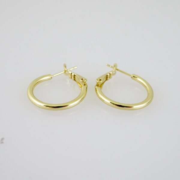 E2149 Earrings - Aretes - Plain - 14K Real Color