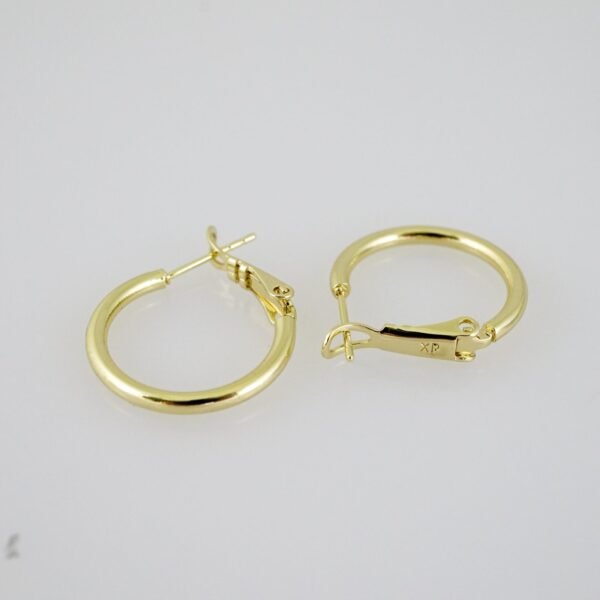 E2149 Earrings - Aretes - Plain - 14K Real Color - Image 2