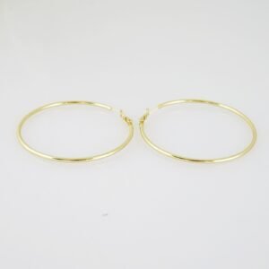 E2153 Earrings - Aretes - Plain - 14K Real Color