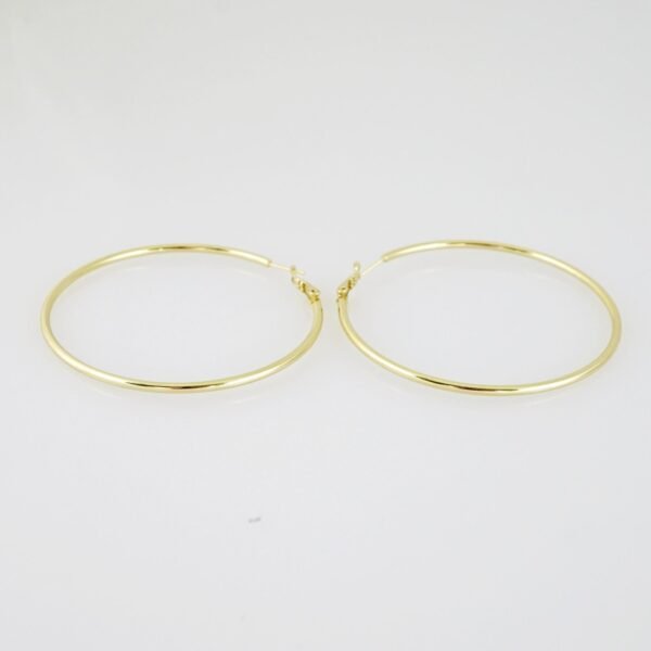 E2153 Earrings - Aretes - Plain - 14K Real Color