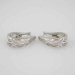 E2155 Earrings - Aretes - Zircon Stone - Silver Color