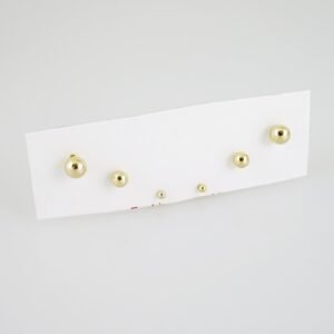 E2156 Earrings - Aretes - Plain - 14K Real Color