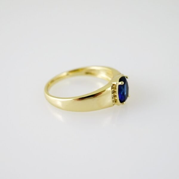 R724 RING - ANILLO - Zircon Stone - 14K Real Color - Image 2