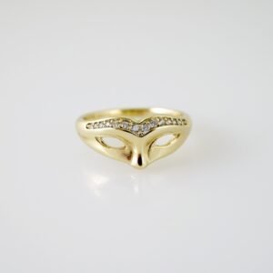 R728 RING - ANILLO - Zircon Stone - 14K Real Color