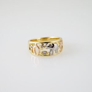 R731 RING - ANILLO - Plain - Three Tone