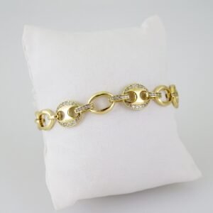 B1569 Bracelet - Pulseras - Zircon Stone - 14K Real Color