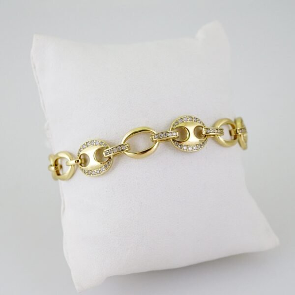 B1569 Bracelet - Pulseras - Zircon Stone - 14K Real Color